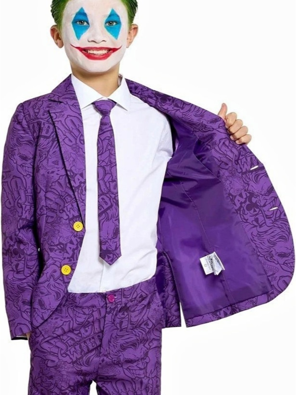 Offstream Joker Suit Purple Boys Large